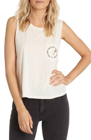 Women's Billabong Salt Flats Graphic Muscle Tee - White