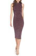 Women's Chelsea28 Metallic Ribbed Body-con Dress, Size - Burgundy