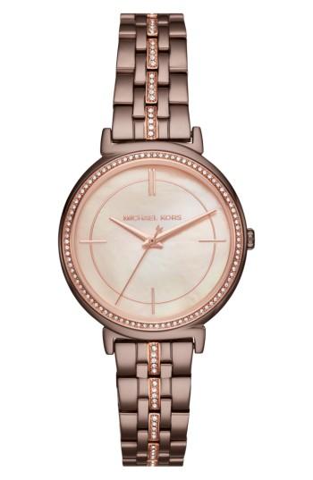 Women's Michael Kors Cinthia Crystal Bracelet Watch, 33mm