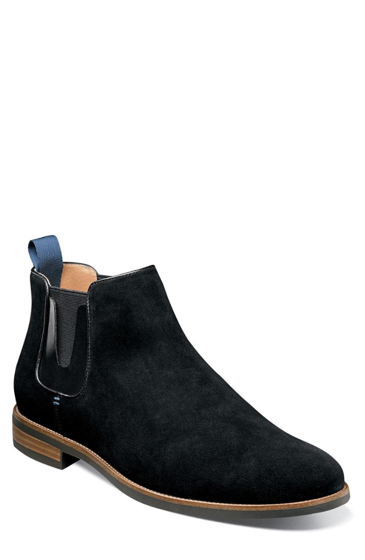 Men's Florsheim Uptown Plain Toe Mid Chelsea Boot .5 Eee - Black