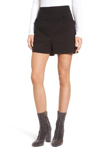 Women's Leith Pleat Trim High Waist Shorts - Black