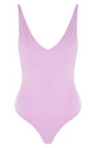 Women's Topshop Pamela One-piece Swimsuit Us (fits Like 0) - Purple