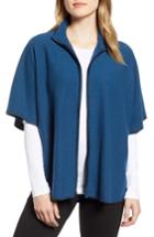 Women's Anne Klein Zip Front Wool Cape - Blue