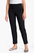 Women's Eileen Fisher Organic Stretch Cotton Twill Ankle Pants - Black