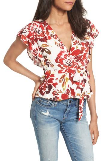 Women's Lovers + Friends Butterfly Sleeve Top - Ivory