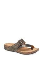 Women's Clarks 'perri Coast' Leather Thong Sandal .5 M - Brown