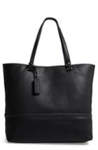 Sole Society Oversize Faux Leather Tote - Black
