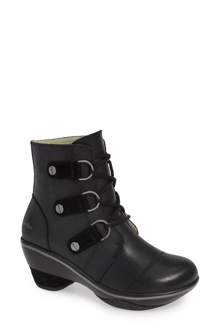 Women's Jambu Emma Lace-up Bootie .5 M - Black