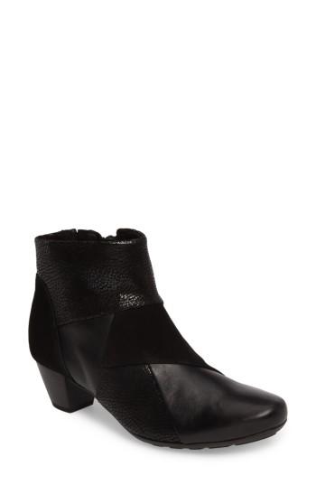 Women's Gabor Classic Patchwork Bootie M - Black
