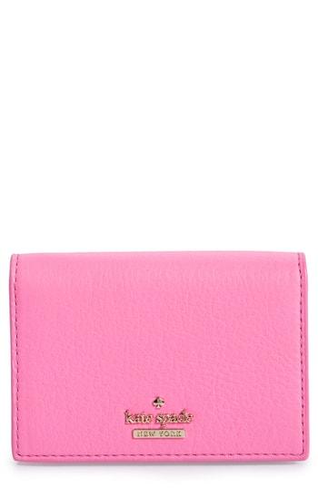 Women's Kate Spade New York Blake Street - Dot Gabe Leather Wallet - Pink
