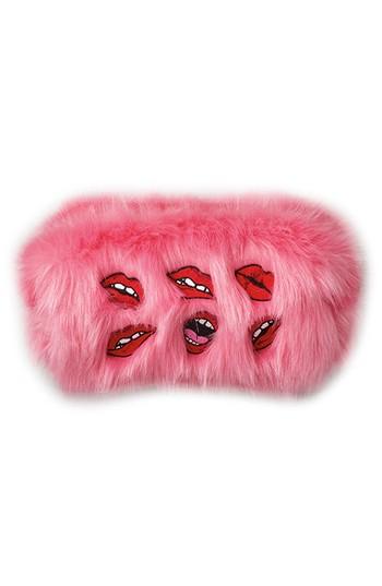 Skinny Dip Pink Fluffy Cosmetics Bag
