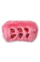 Skinny Dip Pink Fluffy Cosmetics Bag