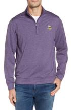 Men's Cutter & Buck Shoreline - Minnesota Vikings Half Zip Pullover - Purple