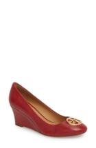 Women's Tory Burch Chelsea Logo Medallion Wedge M - Red