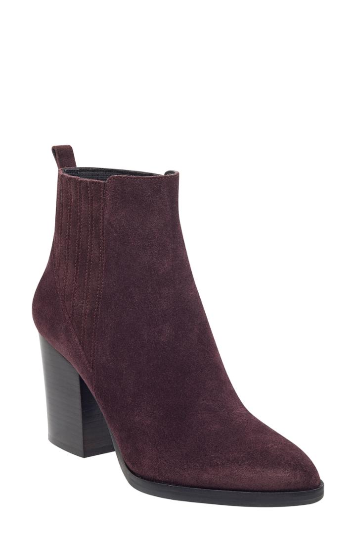 Women's Marc Fisher D Alva Bootie, Size 5.5 M - Burgundy