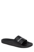 Men's Balenciaga Logo Slide Sandal Us / 47eu - Black