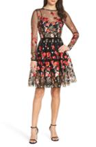 Women's Bronx And Banco Bianca Embroidered Mesh Cocktail Dress