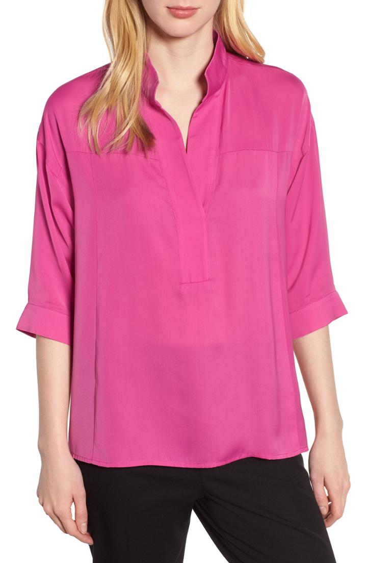 Women's Ming Wang Split Neck Blouse