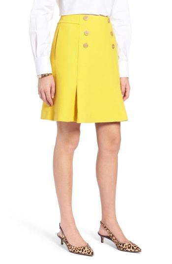 Women's 1901 Button Front A-line Skirt - Yellow