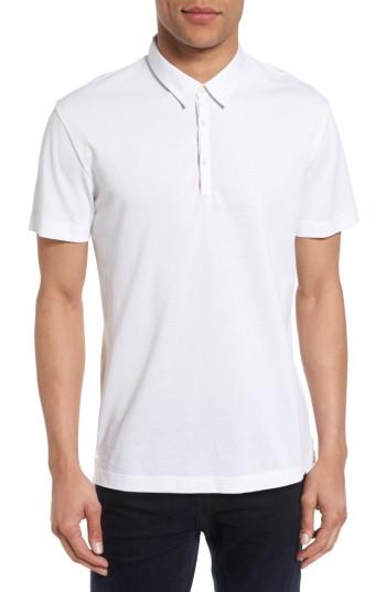 Men's Theory Bound Placket Air Pique Polo, Size - White