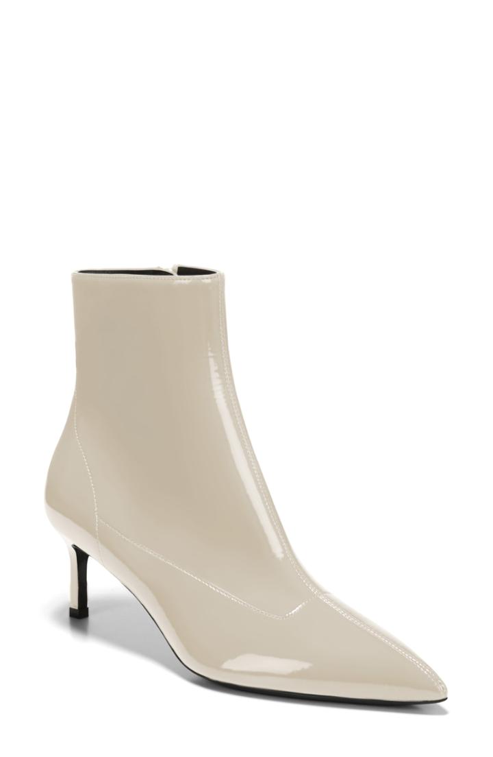 Women's Via Spiga Baronne Pointy Toe Bootie .5 M - White