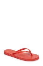 Women's Tory Burch Logo Flip Flop M - Orange