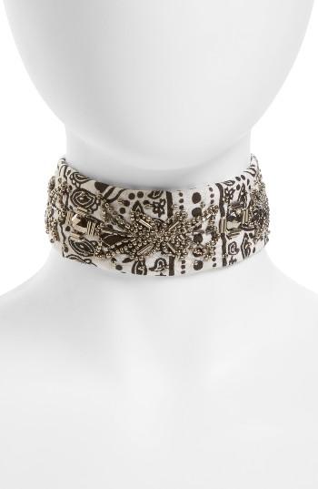 Women's Bcbg Paisley Rolled Neck Bandana, Size - White