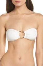 Women's Diane Von Furstenberg O-ring Bandeau Bikini Top, Size - Ivory
