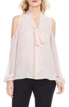 Women's Vince Camuto Tie Neck Cold Shoulder Blouse - Pink