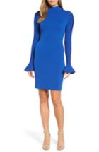 Women's Michael Michael Kors Bell Sleeve Body-con Dress - Blue