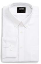 Men's Nordstrom Men's Shop Smartcare(tm) Trim Fit Dress Shirt - 32/33 - White