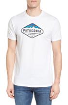 Men's Patagonia 'fitz Roy Crest' Slim Fit Organic Cotton Blend T-shirt, Size - White