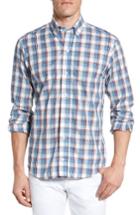 Men's Ledbury The Glengary Trim Fit Check Sport Shirt - Blue