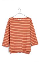 Women's Madewell Stripe Boat Neck Top, Size - Pink