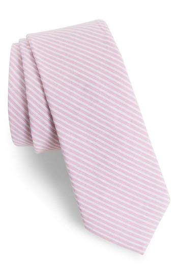 Men's Nordstrom Men's Shop Kenton Stripe Cotton Tie, Size - Black