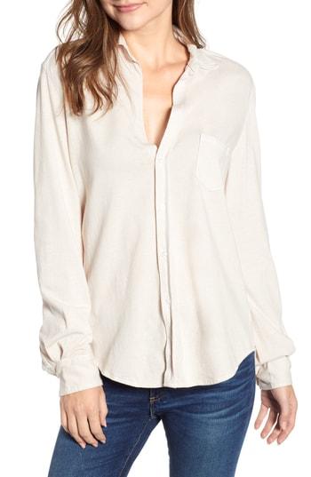 Women's Frank & Eileen Tee Lab Eileen Jersey Button Front Shirt - Pink