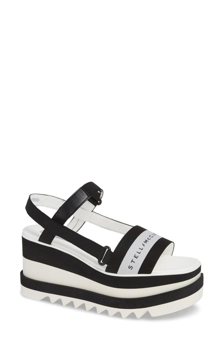 Women's Stella Mccartney Stripe Logo Platform Sandal