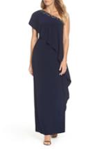 Women's Vince Camuto One-shoulder Gown (similar To 14w) - Blue