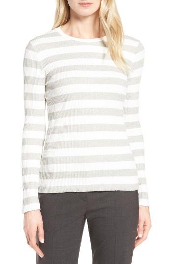 Women's Boss Eriba Stripe Sweater - Grey