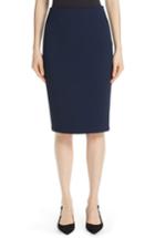 Women's St. John Collection Luxe Sculptural Knit Pencil Skirt - Blue