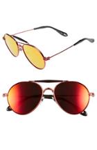 Women's Givenchy 56mm Aviator Sunglasses - Red