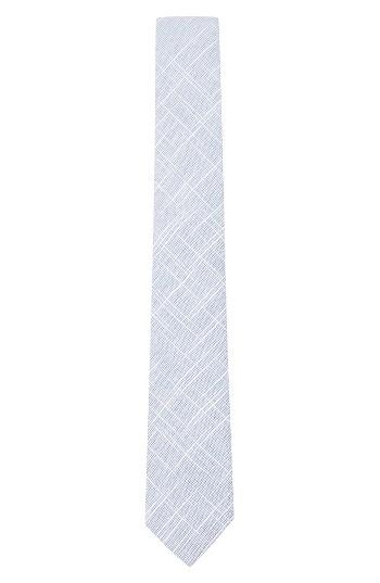 Men's Topman Textured Linen & Cotton Tie, Size - Blue