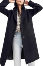 Women's Madewell Bergen Cocoon Coat, Size - Black