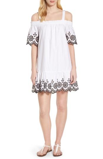 Women's Vineyard Vines Off The Shoulder Eyelet Dress - White