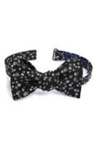 Men's The Tie Bar Freefall Floral Silk Bow Tie, Size - Black