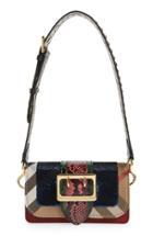 Burberry 'belt Bag' Mixed Finish Convertible Clutch With Genuine Snakeskin Trim -