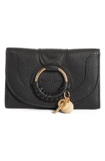Women's See By Chloe Hana Leather Wallet - Black