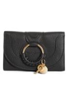 Women's See By Chloe Hana Leather Wallet - Black