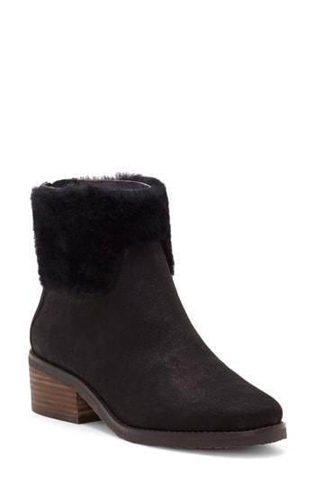 Women's Lucky Brand Tarina Faux Fur Cuff Bootie M - Black