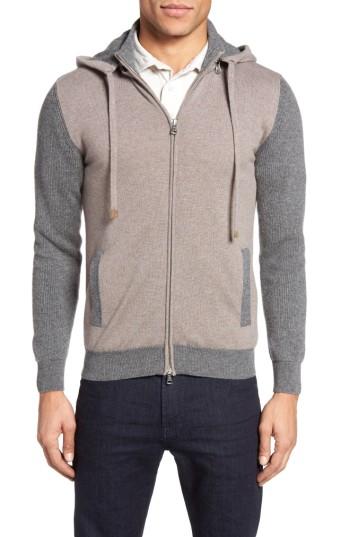 Men's Eleventy Cashmere Zip Hoodie